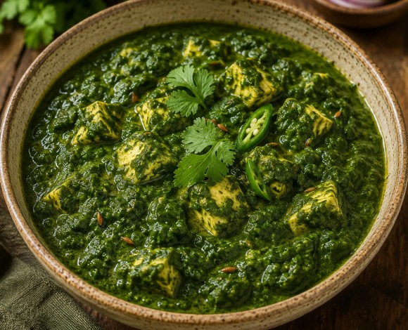 Indian biryani rice dish in a pot, garnished with fresh herbs, aromatic spices visible, overhead shot